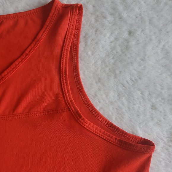 COLUMBIA V Neck Sleeveless Polyester Active Red Tank Top SZ L - Picture 8 of 17